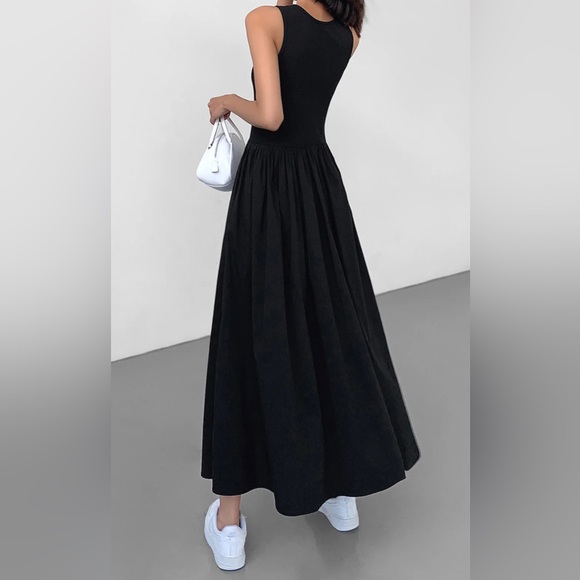 NWT Commense Black Sleeveless Maxi Dress with Pocket - Picture 2 of 13